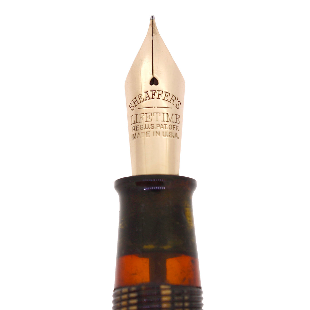 CIRCA 1938 SHEAFFER OVERSIZED BALANCE GOLDEN BROWN FOUNTAIN PEN RESTOR
