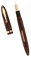 CIRCA 1938 SHEAFFER ROSE GLOW BALANCE FOUNTAIN PEN RESTORED OFFERED BY ANTIQUE DIGGER