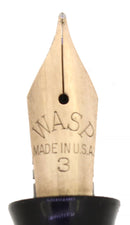 C1938 SHEAFFER WASP GREEN MARBLE FOUNTAIN PEN RESTORED OFFERED BY ANTIQUE DIGGER