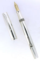 RARE 1930S WATERMAN 494 SMOOTH STERLING OVERLAY FOUNTAIN PEN RESTORED OFFERED BY ANTIQUE DIGGER
