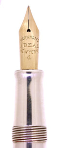 RARE 1930S WATERMAN 494 SMOOTH STERLING OVERLAY FOUNTAIN PEN RESTORED OFFERED BY ANTIQUE DIGGER