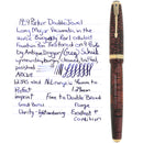 1939 PARKER VACUMATIC BURGUNDY PEARL LONG MAJOR DOUBLE JEWEL FOUNTAIN PEN RESTORED OFFERED BY ANTIQUE DIGGER