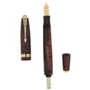 1939 PARKER VACUMATIC BURGUNDY PEARL LONG MAJOR DOUBLE JEWEL FOUNTAIN PEN RESTORED OFFERED BY ANTIQUE DIGGER