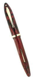 CIRCA 1939 SHEAFFER OVERSIZED CARMINE BALANCE FOUNTAIN PEN RESTORED OFFERED BY ANTIQUE DIGGER
