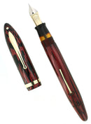 CIRCA 1939 SHEAFFER OVERSIZED CARMINE BALANCE FOUNTAIN PEN RESTORED OFFERED BY ANTIQUE DIGGER