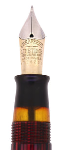 CIRCA 1939 SHEAFFER OVERSIZED CARMINE BALANCE FOUNTAIN PEN RESTORED OFFERED BY ANTIQUE DIGGER