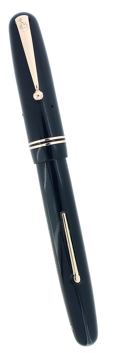 CIRCA 1940S MABIE TODD SWAN 3220 MIDNIGHT BLUE GOLD FILLED TRIM FOUNTAIN PEN RESTORED OFFERED BY ANTIQUE DIGGER