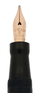 CIRCA 1940S MABIE TODD SWAN 3220 MIDNIGHT BLUE GOLD FILLED TRIM FOUNTAIN PEN RESTORED OFFERED BY ANTIQUE DIGGER