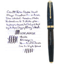 1941 PARKER VACUMATIC DOUBLE JEWEL AZURE PEARL 14K FLEX NIB 2.03MM FOUNTAIN PEN RESTORED OFFERED BY ANTIQUE DIGGER