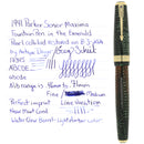 1941 PARKER VACUMATIC SENIOR MAXIMA EMERALD PEARL DOUBLE JEWEL FOUNTAIN PEN RESTORED OFFERED BY ANTIQUE DIGGER
