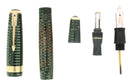 1941 PARKER SENIOR MAXIMA EMERALD PEARL VACUMATIC DOUBLE JEWEL FOUNTAIN PEN RESTORED OFFERED BY ANTIQUE DIGGER