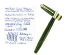 1941 PARKER SENIOR MAXIMA EMERALD PEARL VACUMATIC DOUBLE JEWEL FOUNTAIN PEN RESTORED OFFERED BY ANTIQUE DIGGER