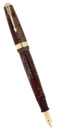 1941 PARKER SENIOR MAXIMA GOLDEN PEARL VACUMATIC DOUBLE JEWEL FOUNTAIN PEN RESTORED OFFERED BY ANTIQUE DIGGER