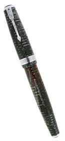 1941 PARKER SENIOR MAXIMA SILVER PEARL VACUMATIC DOUBLE JEWEL FOUNTAIN PEN RESTORED OFFERED BY ANTIQUE DIGGER