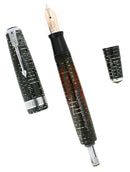 1941 PARKER SENIOR MAXIMA SILVER PEARL VACUMATIC DOUBLE JEWEL FOUNTAIN PEN RESTORED OFFERED BY ANTIQUE DIGGER