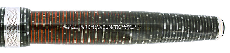 1941 PARKER SENIOR MAXIMA SILVER PEARL VACUMATIC DOUBLE JEWEL FOUNTAIN PEN RESTORED OFFERED BY ANTIQUE DIGGER
