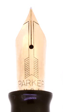 1941 PARKER SENIOR MAXIMA SILVER PEARL VACUMATIC DOUBLE JEWEL FOUNTAIN PEN RESTORED OFFERED BY ANTIQUE DIGGER