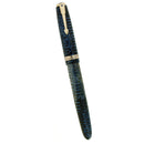 CIRCA 1942 PARKER VACUMATIC AZURE BLUE PEARL FOUNTAIN PEN RESTORED NEAR MINT