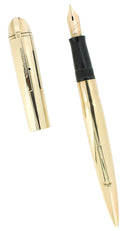 C1943 EVERSHARP COMMAND PERFORMANCE SKYLINE 14K SOLID GOLD FOUNTAIN PEN & PENCIL SET RESTORED OFFERED BY ANTIQUE DIGGER