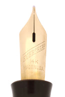 C1943 EVERSHARP SKYLINE GOLD CAPS BROWN BARREL FOUNTAIN PEN & PENCIL SET MINT STICKERED OFFERED BY ANTIQUE DIGGER