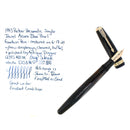 1943 PARKER VACUMATIC AZURE PEARL SINGLE JEWEL MAJOR FOUNTAIN PEN RESTORED OFFERED BY ANTIQUE DIGGER