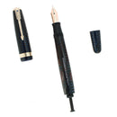 1943 PARKER VACUMATIC AZURE PEARL SINGLE JEWEL MAJOR FOUNTAIN PEN RESTORED OFFERED BY ANTIQUE DIGGER