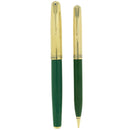 SCARCE 1944 PARKER 51 DOUBLE JEWEL NASSAU GREEN FOUNTAIN PEN & PENCIL SET NEAR MINT OFFERED BY ANTIQUE DIGGER