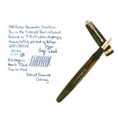 1944 PARKER VACUMATIC EMERALD PEARL SINGLE JEWEL FOUNTAIN PEN RESTORED OFFERED BY ANTIQUE DIGGER