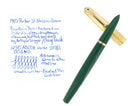 1945 PARKER 51 NASSAU GREEN DOUBLE JEWEL FOUNTAIN PEN RESTORED OFFERED BY ANTIQUE DIGGER