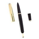 SCARCE 1945 PARKER 51 DOUBLE JEWEL 14K GOLD SMOOTH CAP FOUNTAIN PEN RESTORED OFFERED BY ANTIQUE DIGGER