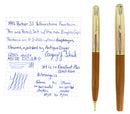 RARE 1945 PARKER 51 EMPIRE CAP YELLOWSTONE FOUNTAIN PEN & PENCIL SET RESTORED OFFERED BY ANTIQUE DIGGER