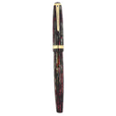 1945 PARKER SENIOR DUSTY ROSE STRIPED DUOFOLD BLUE DIAMOND FOUNTAIN PEN RESTORED OFFERED BY ANTIQUE DIGGER
