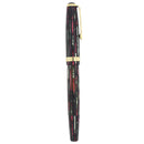 1945 PARKER SENIOR DUSTY ROSE STRIPED DUOFOLD BLUE DIAMOND FOUNTAIN PEN RESTORED OFFERED BY ANTIQUE DIGGER