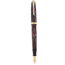 1945 PARKER SENIOR DUSTY ROSE STRIPED DUOFOLD BLUE DIAMOND FOUNTAIN PEN RESTORED OFFERED BY ANTIQUE DIGGER