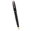 NEAR MINT 1946 PARKER VACUMATIC JET BLACK SINGLE JEWEL FOUNTAIN PEN RESTORED OFFERED BY ANTIQUE DIGGER