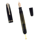 NEAR MINT 1946 PARKER VACUMATIC JET BLACK SINGLE JEWEL FOUNTAIN PEN RESTORED OFFERED BY ANTIQUE DIGGER