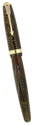 1946 PARKER VACUMATIC MAJOR SIZE GOLDEN PEARL FOUNTAIN PEN RESTORED OFFERED BY ANTIQUE DIGGER