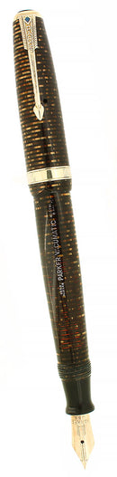 1946 PARKER VACUMATIC MAJOR SIZE GOLDEN PEARL FOUNTAIN PEN RESTORED OFFERED BY ANTIQUE DIGGER