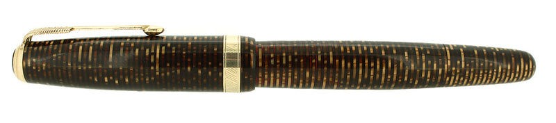 1946 PARKER VACUMATIC MAJOR SIZE GOLDEN PEARL FOUNTAIN PEN RESTORED OFFERED BY ANTIQUE DIGGER