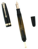 NEAR MINT 1946 PARKER JET BLACK VACUMATIC MAJOR FOUNTAIN PEN RESTORED OFFERED BY ANTIQUE DIGGER