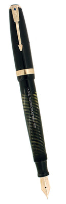 MINT 1946 PARKER VACUMATIC MAJOR JET BLACK FOUNTAIN PEN RESTORED MINT