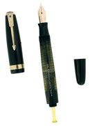 MINT 1946 PARKER VACUMATIC MAJOR JET BLACK FOUNTAIN PEN RESTORED MINT