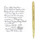 RARE 1946 SHEAFFER MASTERPIECE SOLID 14K GOLD STRATOWRITER BALLPOINT PEN CONVERTED TO WORK W/MODERN REFILLS OFFERED BY ANTIQUE DIGGER