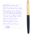 1947 PARKER 51 VACUMATIC CEDAR BLUE AND 1/8 14K GOLD FILLED CAP FOUNTAIN PEN RESTORED OFFERED BY ANTIQUE DIGGER
