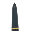 1947 PARKER 51 VACUMATIC CEDAR BLUE AND 1/8 14K GOLD FILLED CAP FOUNTAIN PEN RESTORED OFFERED BY ANTIQUE DIGGER