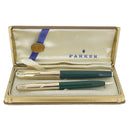 1947 PARKER 51 DOUBLE JEWEL NASSAU GREEN FOUNTAIN PEN & PENCIL SET NEAR MINT OFFERED BY ANTIQUE DIGGER