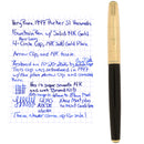 RARE 1947 PARKER 51 SOLID 14K GOLD HEIRLOOM 4 CIRCLE RING CAP FOUNTAIN PEN RESTORED