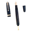 1947 PARKER AZURE PEARL VACUMATIC FOUNTAIN PEN SEMIFLEX NIB RESTORED OFFERED BY ANTIQUE DIGGER