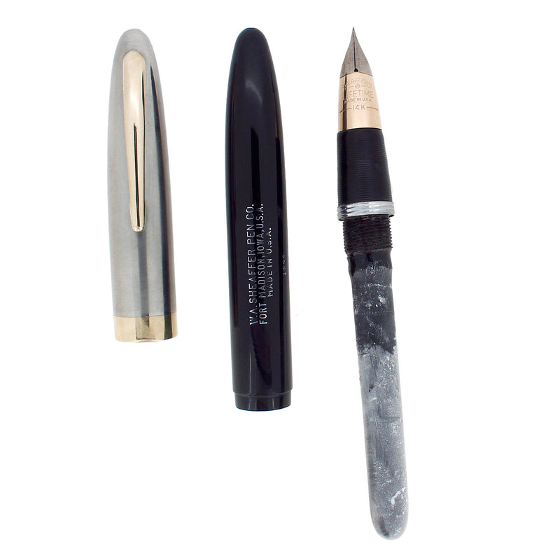 CIRCA 1947 SHEAFFER OVERSIZE TRIUMPH SENTINEL DELUXE LEVER FILL FOUNTAIN PEN RESTORED OFFERED BY ANTIQUE DIGGER