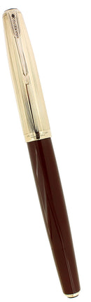 1948 PARKER 51 CORDOVAN DOUBLE JEWEL FOUNTAIN PEN RESTORED OFFERED BY ANTIQUE DIGGER